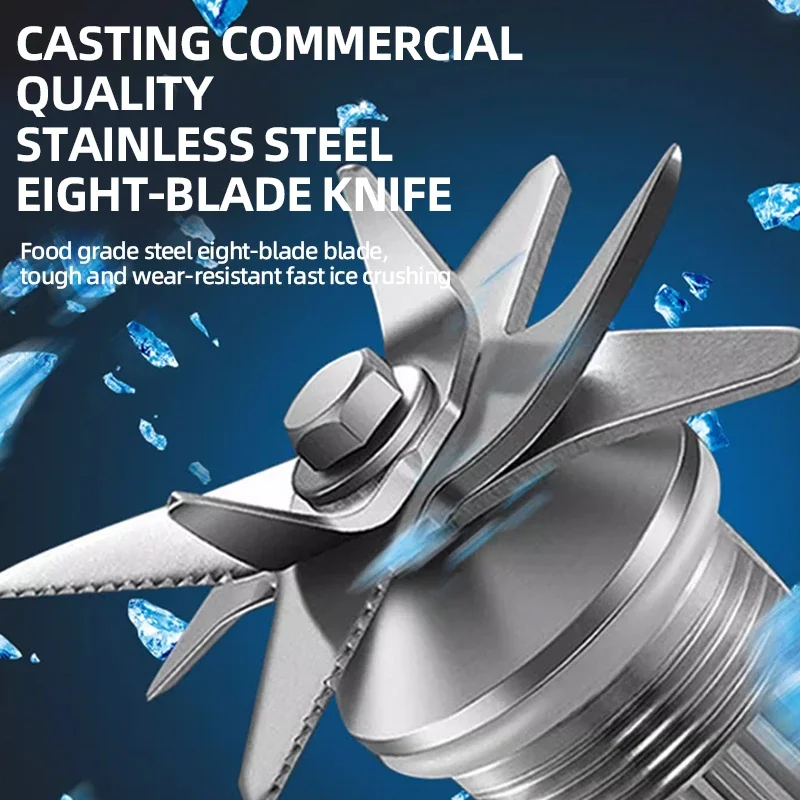 2 In 1 헤비 듀티 상업용 블렌더 고정식 믹서 아이스 스무디 전문 고출력 푸드 프로세서 주방 가전