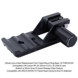 iShoot Tripod Mount Ring Base Lens Collar Stand Replacement Foot for Canon RF 24-105mm F2.8 L IS USM Z