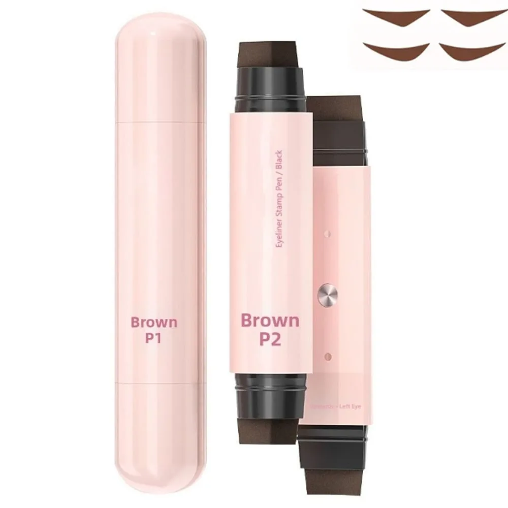 新しい防水アイライナースタンプ長持ち黒色アイライナースタンプ速乾回転式アイライナースタンプペン