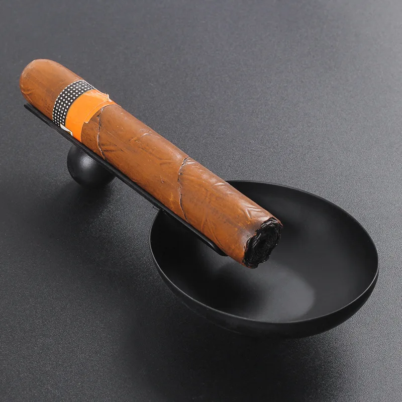 Spoon Shaped Cigar Ashtray Ash Tray Stand Portable Cigarette Cigar Ashtray Ash Tray Single Slot Cigar Holder Stand Rack Ashtray