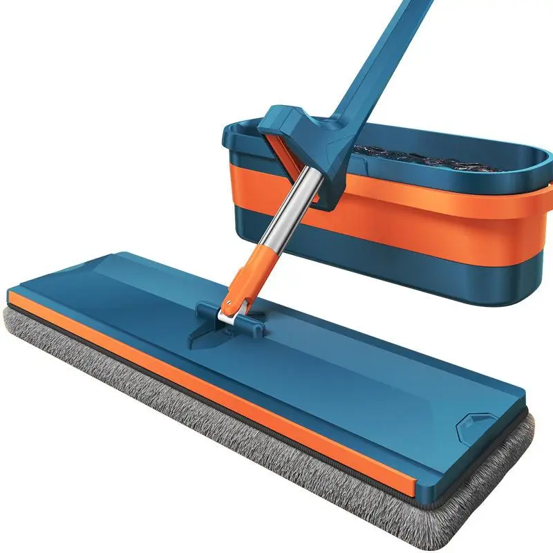 

Enlarged Floor Mop with Mop Bucket Hand Washing Free Lazy Mop Squeeze Household Automatic Dehydration Magic Flat Mops Cleaning