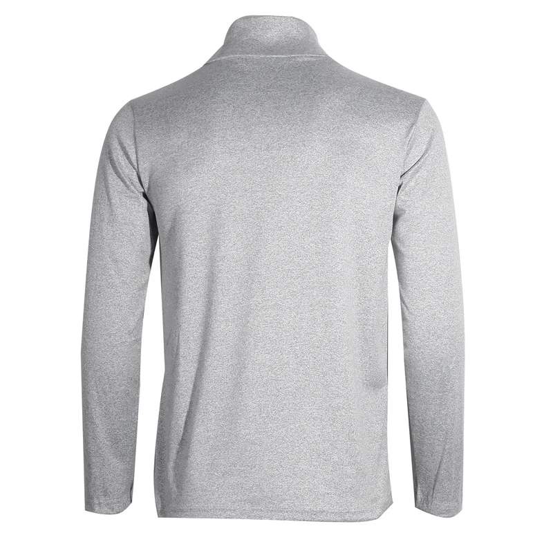 Jersey básico informal ajustado con cuello alto para hombre, Tops finos de otoño y primavera, camiseta lisa básica