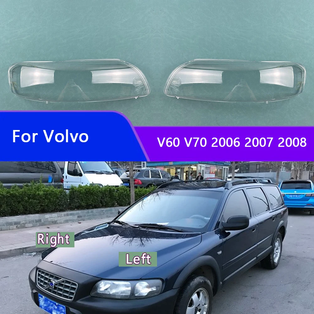 

Car Accessories Headlamp Cover For Volvo V60 V70 2006 2007 2008 Transparent Lampshade Headlight Shell Lens Plexiglass
