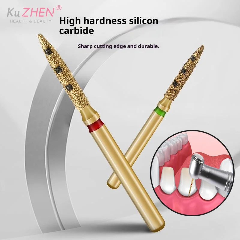 

6 Pcs/Set Diamond Dental Preparation Bur Vertical Dental Preparation Restoration Kit Full Crown Restoration Dental Tools FG7906