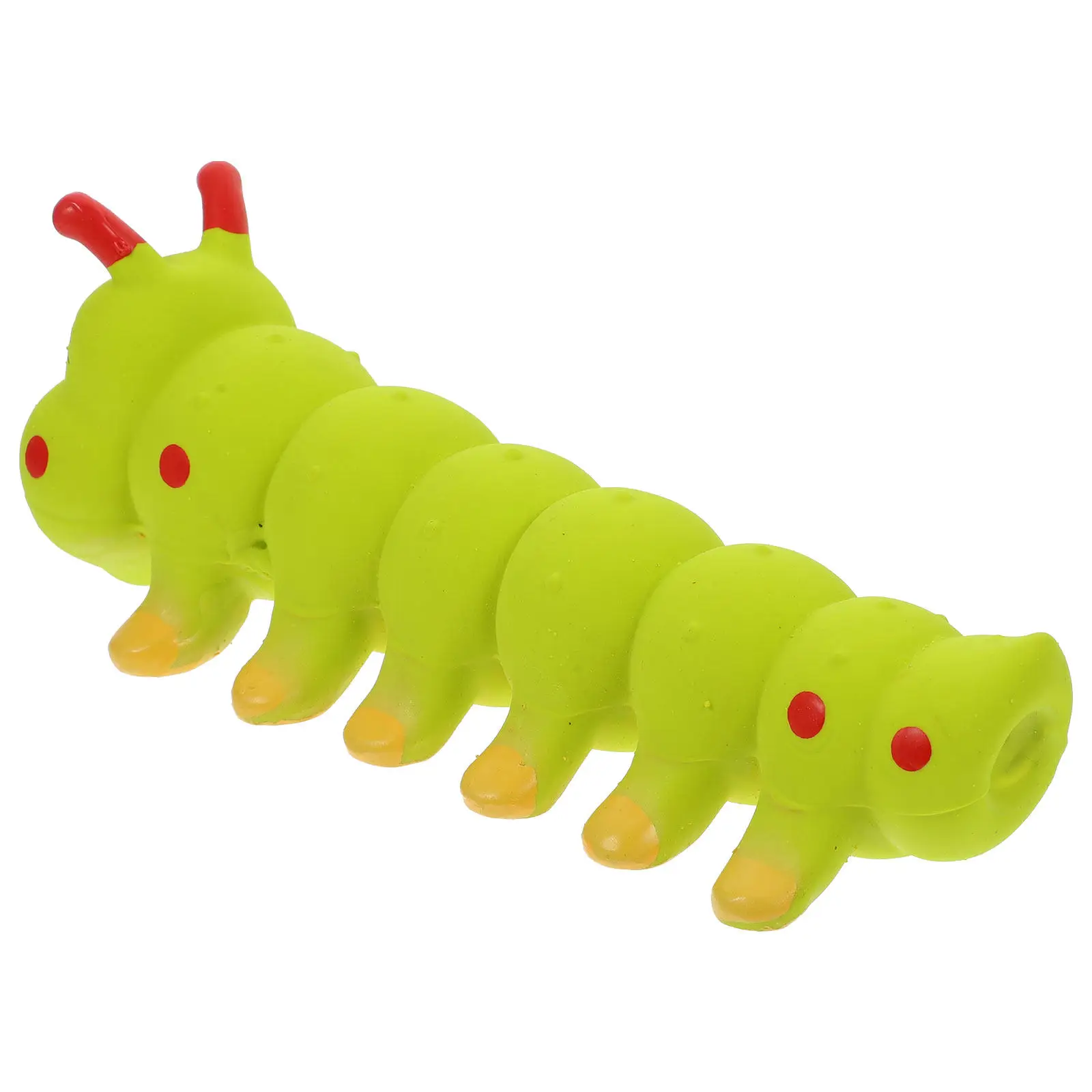 Latex Squeaky Dog Caterpillar Plaything Stress Relief Interactive Puppy Chewing Fun Small Pet Cartoon Dog for Puppies