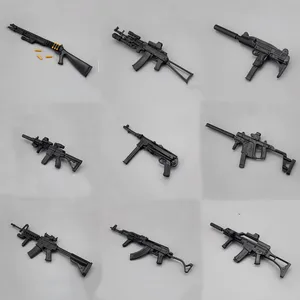 1/6 Aksesoris Tentara Model Puzzle Senjata MP40 HK416 AK47 Senapan Serbu Model Perakitan Senjata Mainan Edukasi Militer 8 prop penjualan terbaik ak47 - №