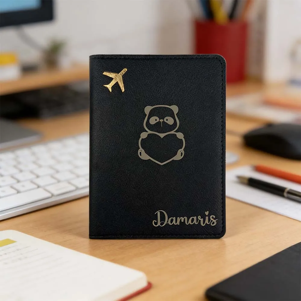 

1pc Personalized Name Passport Cover Birthday Gift Leather Passport Pouch Long Lasting