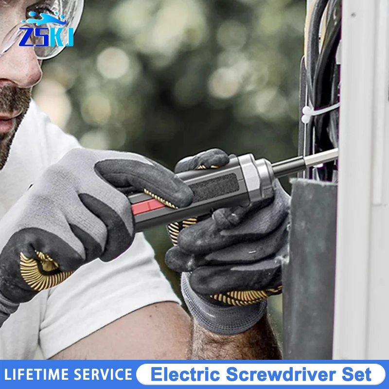 Destornillador eléctrico de precisión, Mini taladro eléctrico pequeño recargable para el hogar, juegos de herramientas eléctricas multifuncionales, juego de destornilladores