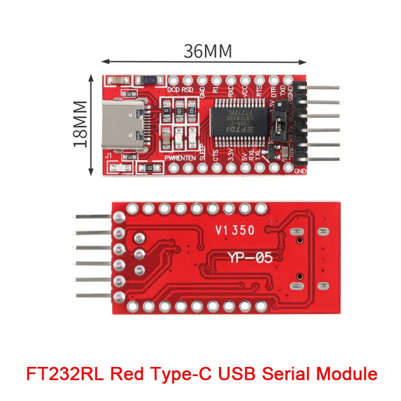 FT232RL FT232 FTDI USB 3.3V 5.5V to TTL Serial Adapter Module for Arduino FT232 Pro Mini Port USB TO TTL 232 Mini / Type-C USB
