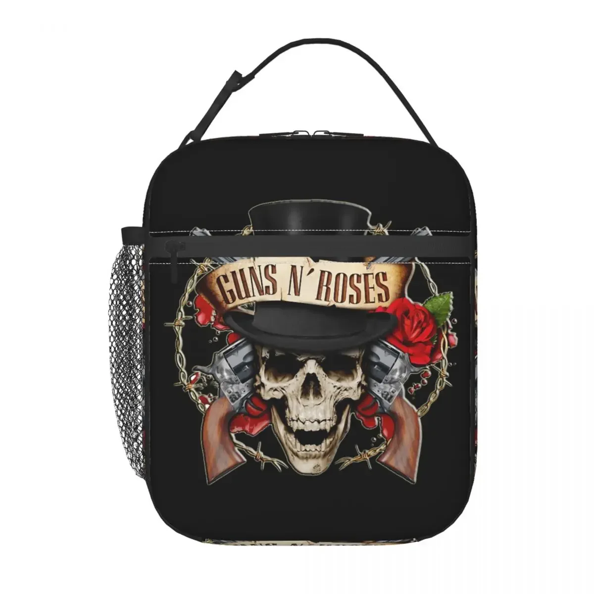 Guns N Roses Insulated Lunch Bag High Capacity Reusable Cooler Bag Tote Lunch Box Office Travel Food Handbags