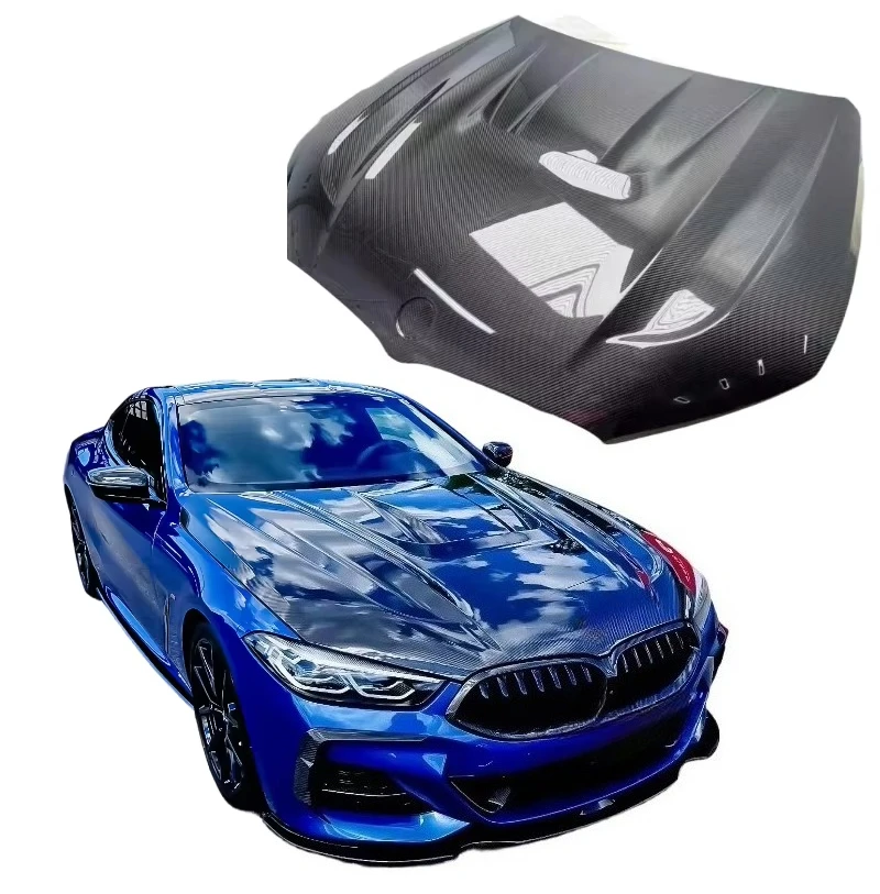 Classic Car Restomod Body KitsPk Style Dry Carbon Fiber Hood For 8 Series M8 G14 G15 Front Hood Engine Cover Bonnet