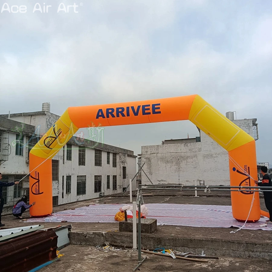 Grande arche gonflable pour événements, arche d'entrée, course et sports, départ et arrivée, ligne à vendre, haute qualité, 8m W