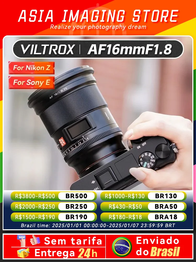 Viltrox AF 16mm F1.8 FE  Wide Angle Fisheye Auto Focus  Full Frame Mirrorless Camera Lens for Sony E A7III A7IV A7SIII 16 1.8