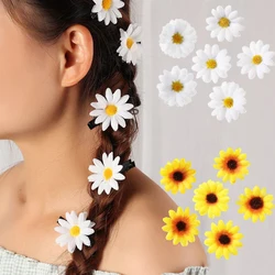 6PCS Cute Daisy Small Flower Hairpins Side Bangs Clip Sunflower Duckbill Hair Clips Side Hairpin Women Hair Accessories