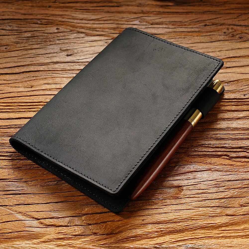 Vintage Handmade Genuine Leather Hobo Notebook Replaceable Inner Page Cowhide Diary A5/A6 DIY Journal