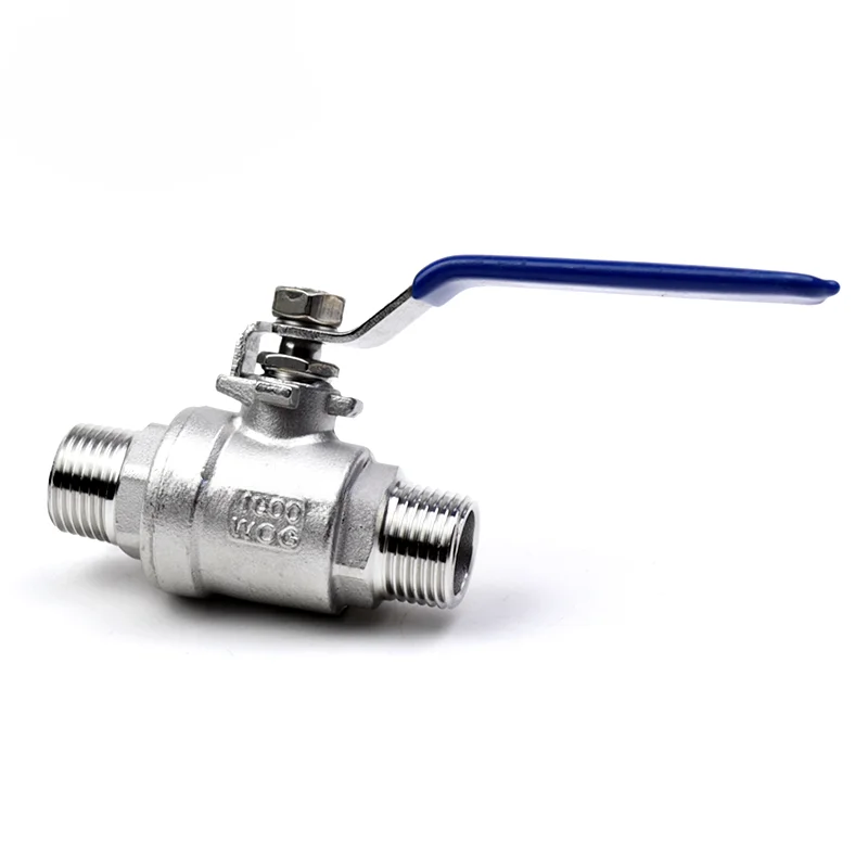 

1/4“ 3/8” 1/2" 3/4“ 1” 1-1/4” 1-1/2” 2” BSP Male to Male Straight Two-pieces Full Ports SS304 Stainless Steel Ball Valve