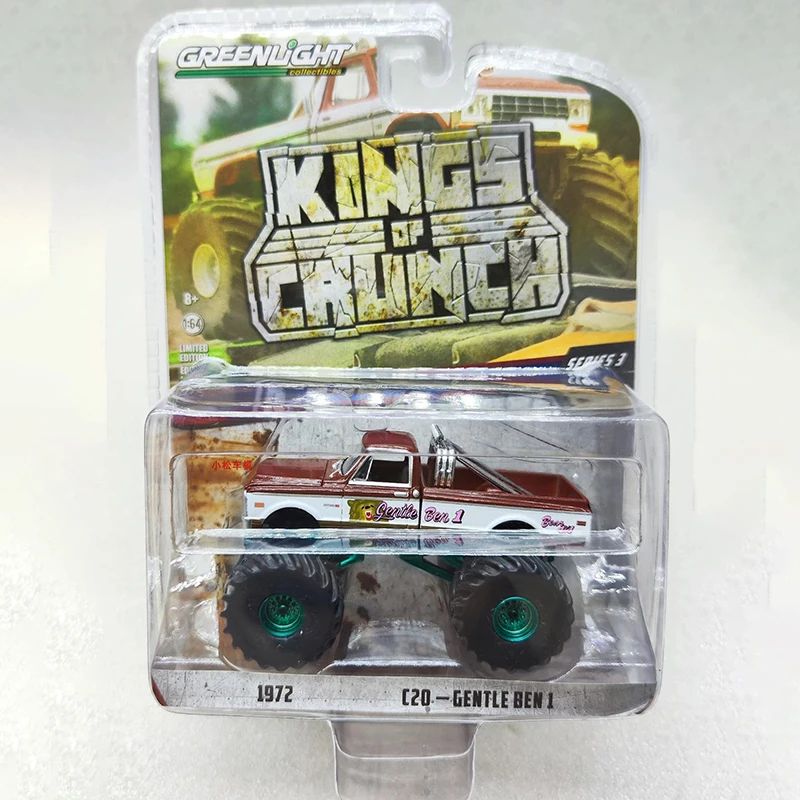 

Greenlight 1:64 1972 C20 Зеленая машина Модель автомобиля Литой под давлением сплав металла Статический дисплей Классический автомобиль Коллекция игрушек для взрослых