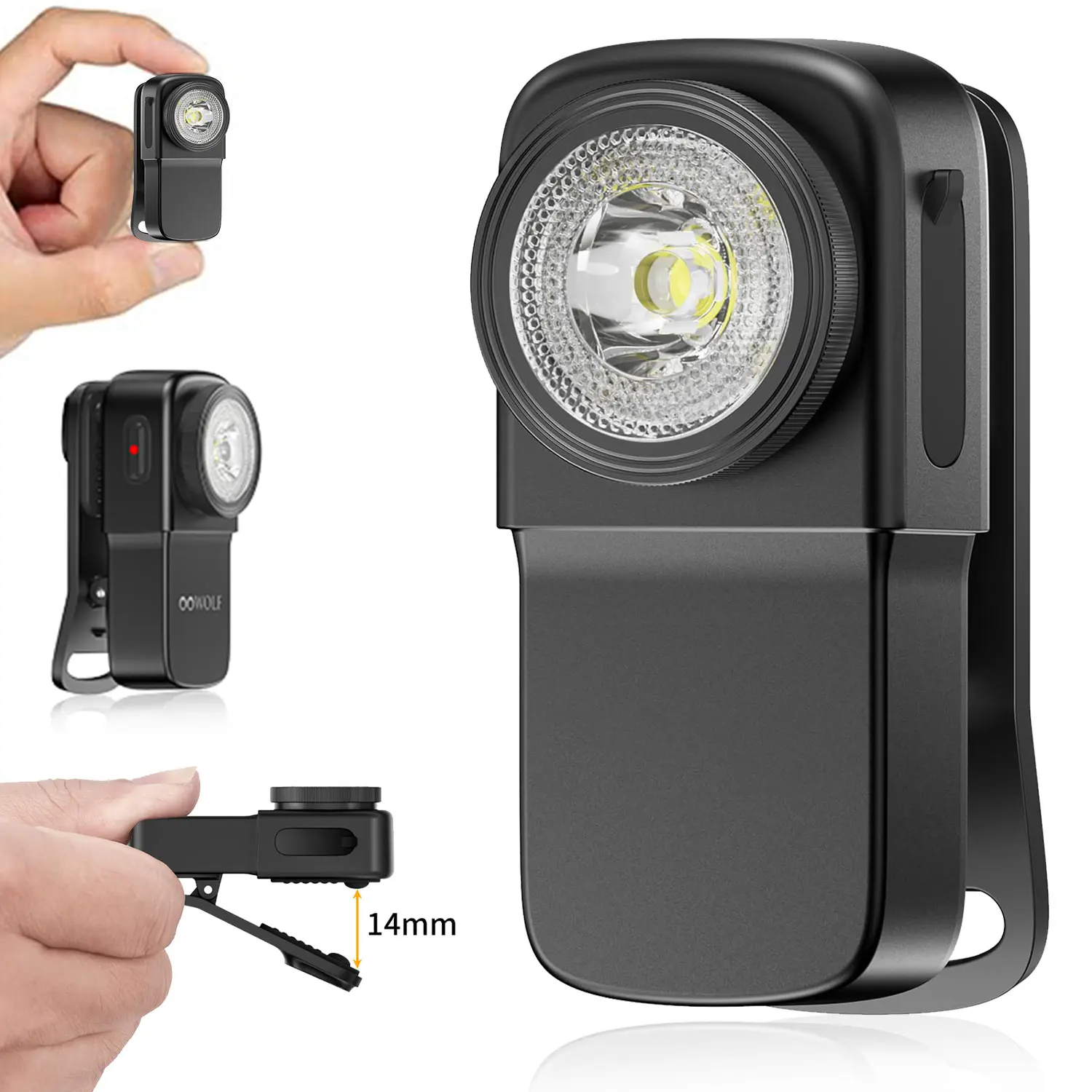 

SD1 Type-C Rechargeable EDC Flashlight 400Lumens, Bulit-In Battery Clip-on Light LPX6 Waterproof with Magnetic Tail for Outdoor