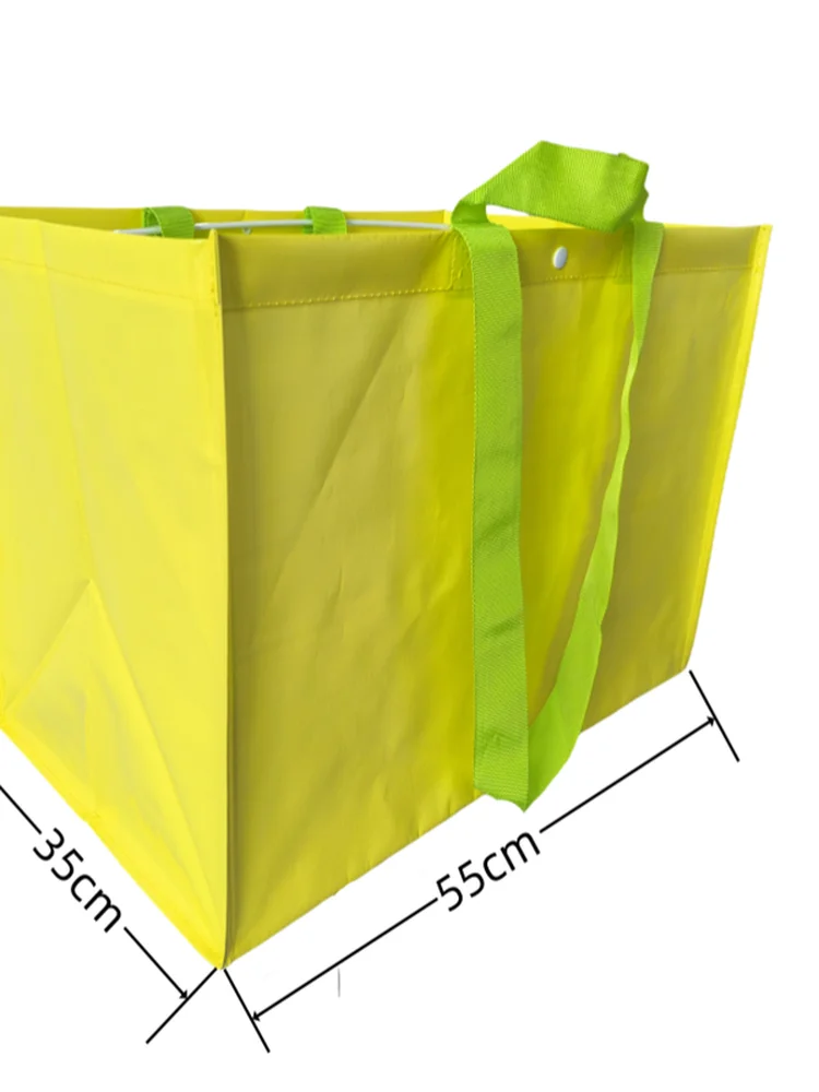 

Набор из 3-х очень прочных плетеных вручную сумок: ярко-желтые, большие, износостойкие тканевые сумки для хранения, экологичные подарочные сумки