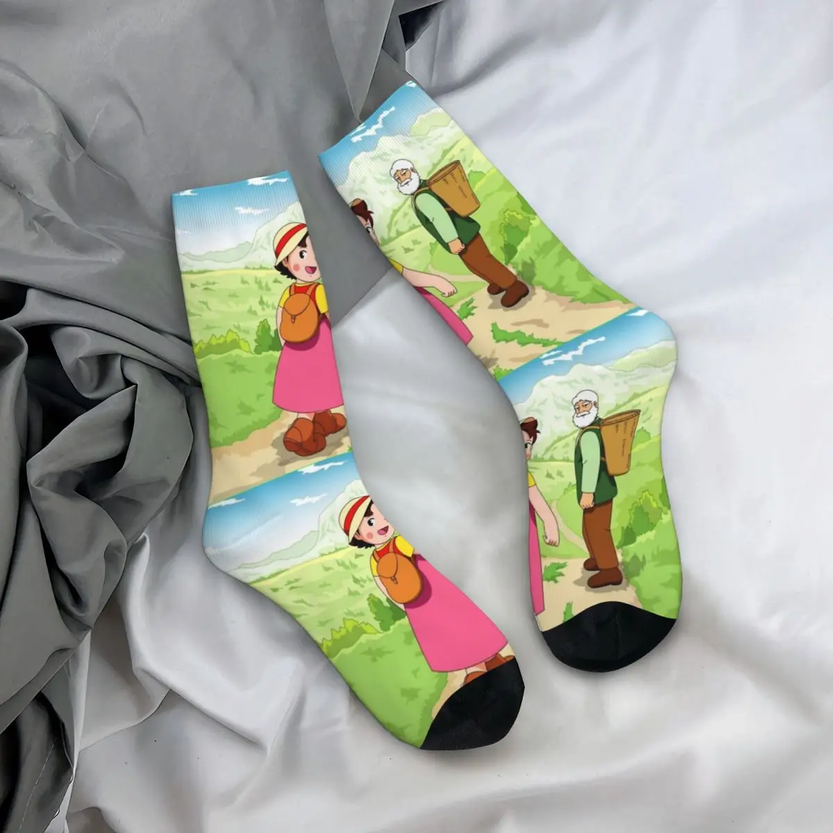 Heidi And Grandfather Accessories Socks Cozy The Girl From The Alps Skateboard Long Socks Cotton for Womens Birthday Present