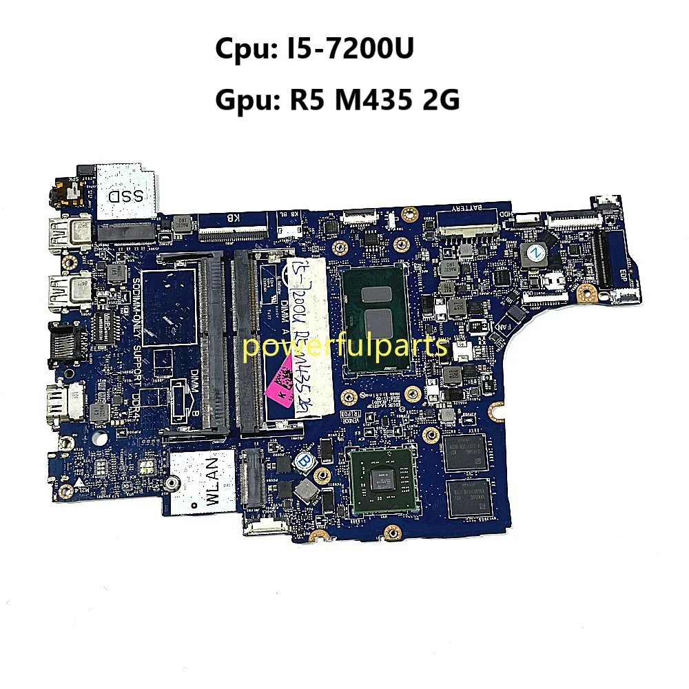 

Материнская плата для ноутбука Dell Vostro 3581, EDI5K LA-G713P 09N45W I5-7200U R5 M435 2G, работает хорошо