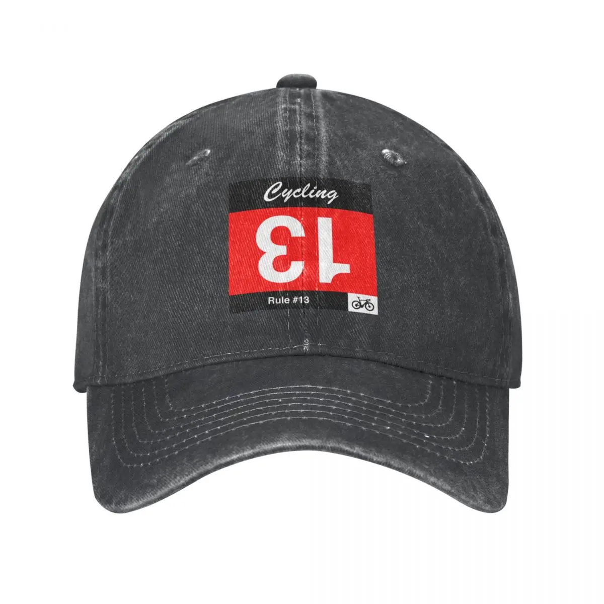 Cycling Rule #13 - If you draw number 13, turn it upside down Cap Cowboy Hat custom cap Beach outing Cap female Men's