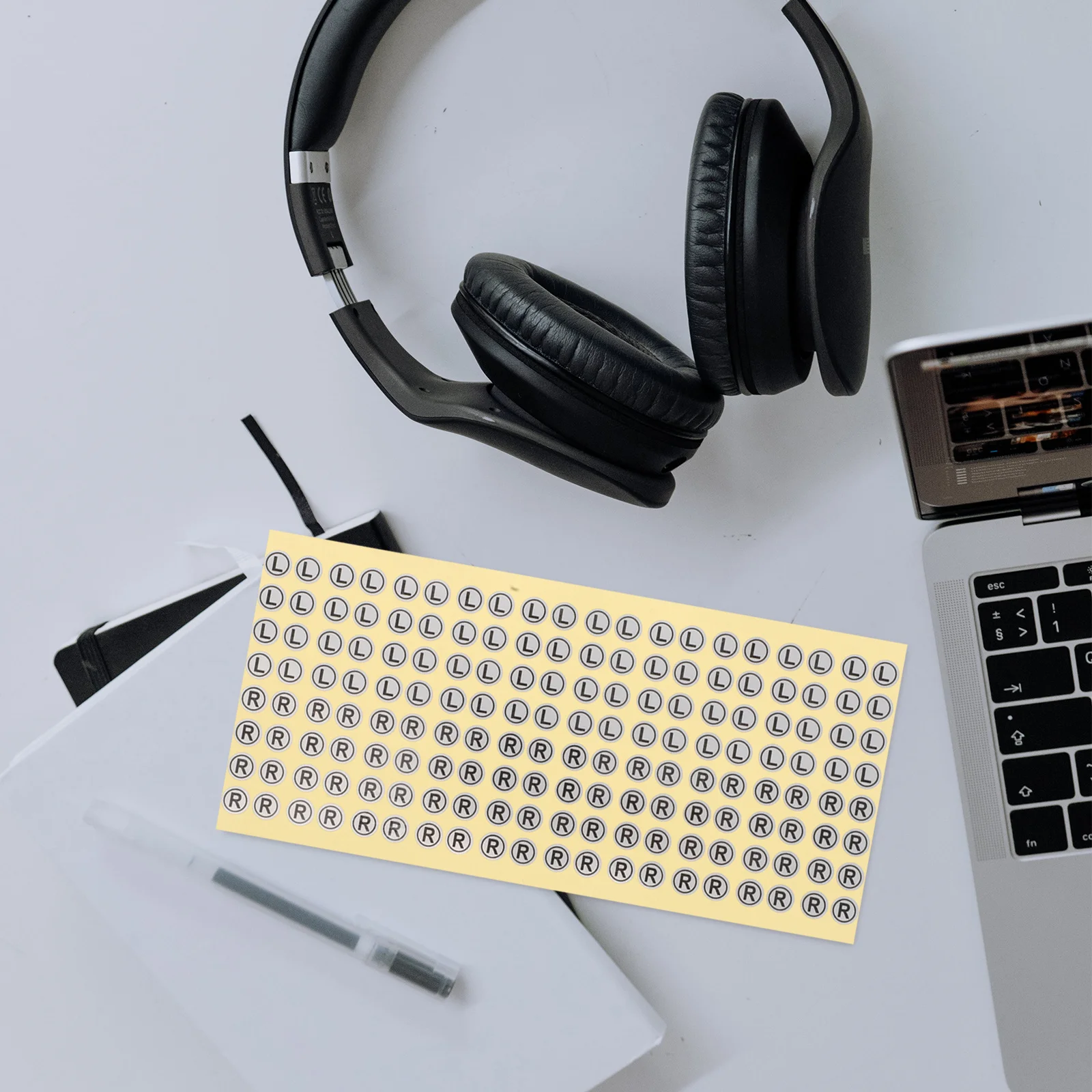 

Left Right Earphone Identification Stickers Round Adhesive Tags For Easy Direction Marking Labeling File Folder