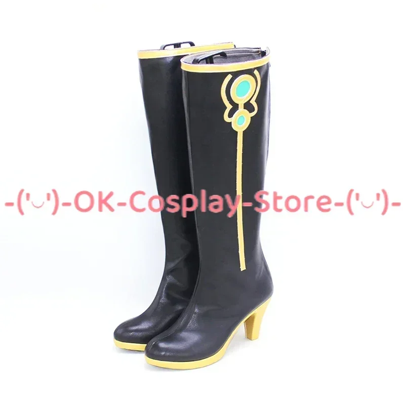 [Custom Made] Genshin DNF Ghost Swords Woman Cosplay Shoes Game PU Leather Shoes Halloween Carnival Boots Cosplay Props