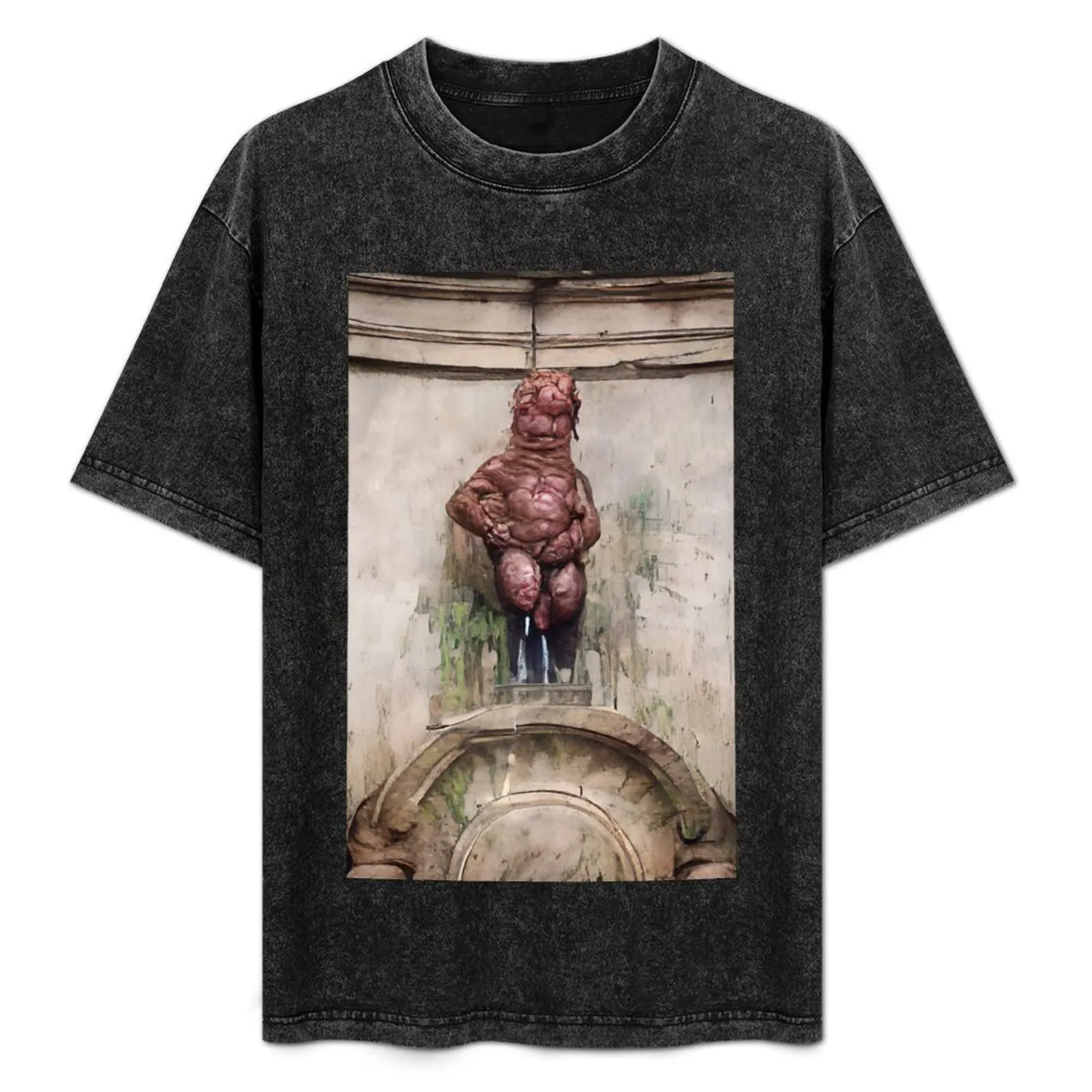 Creepy Manneken pis T-Shirt Basic Daily Outfit Short Sleeve Tee