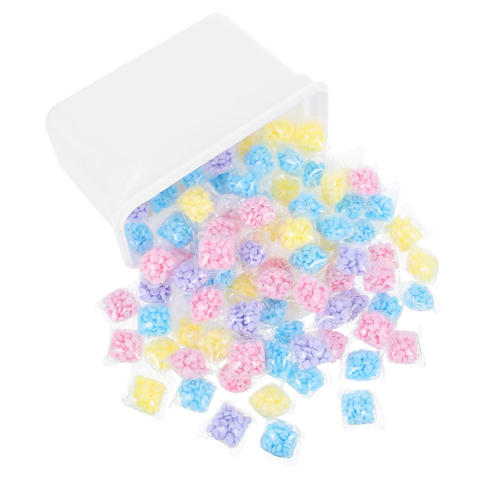 

100pcs Laundry Scent Boosters Beads Fragrance Pacs Capsules Fabric Softener Beads For Bathroom Washer Hand Washing Or Machine