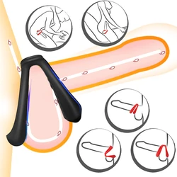 Reusable Silicone Stretchy Penis Ring Adult Sex Toys For Men Delay Ejaculation Cock Ring Erectile Time Lasting Penis Enlargement