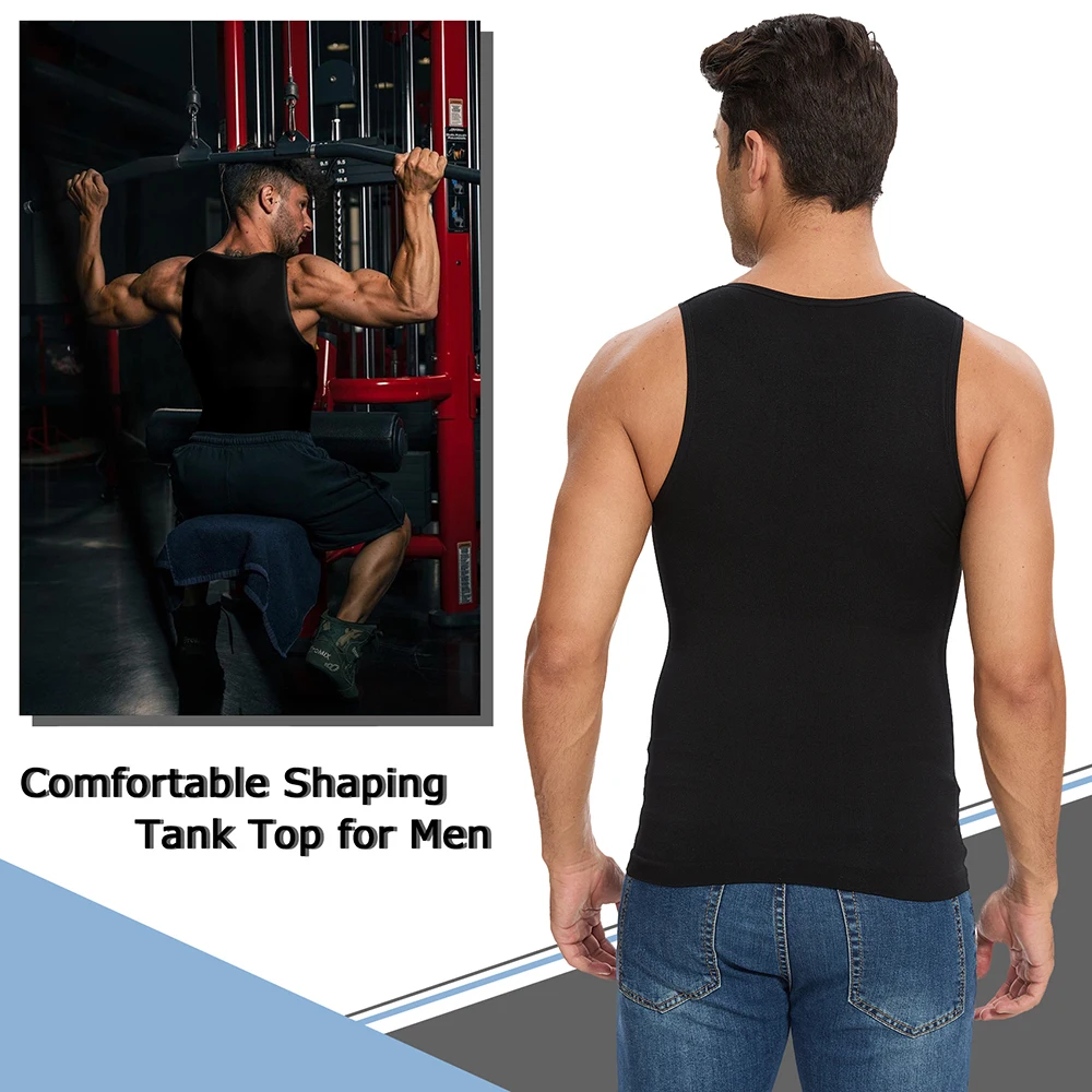 Men's Body Shaper Compression Vest Abdomen Shapewear Seamless Tummy Sheath Gynecomastia Shapers Corset Waist Trainer Fajas Tops