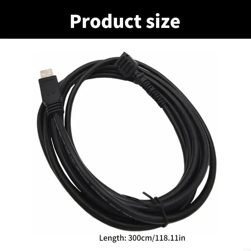 H37B Long 300 Doppelkopf 14 -Pin -Stecker zu USB ein männliches Kabel für POS -Klemmen Scan -Maschine Kabel