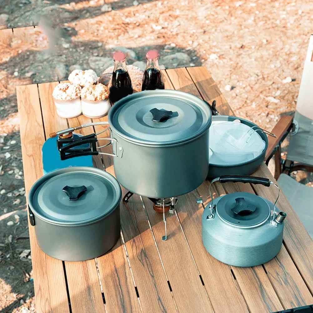 Sartén grande para reuniones familiares, juego de utensilios de cocina para acampar de 20x5,5 cm, suministros de cocina para entusiastas del aire libre