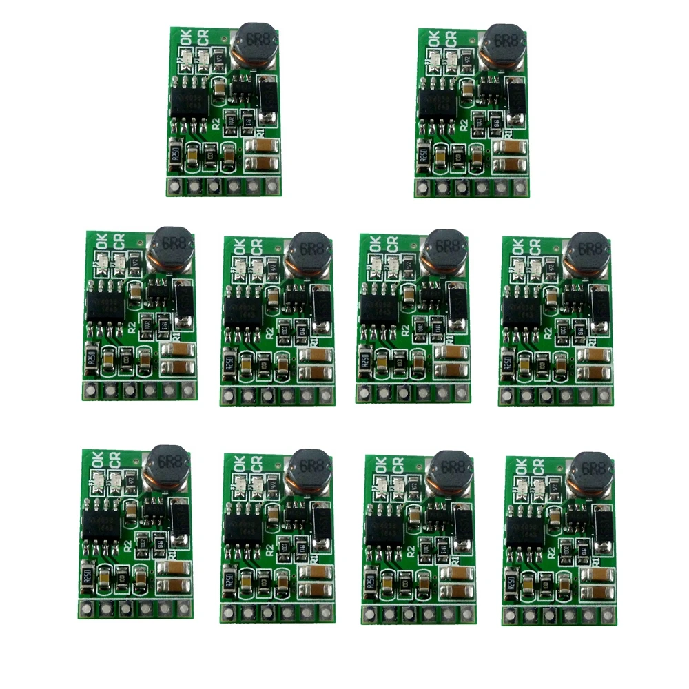 

10PCS 3.7V 4.2V Charger & 5V 6V 9V 12V Discharger Board DC DC Converter Boost Module for diy UPS 18650 lithium battery