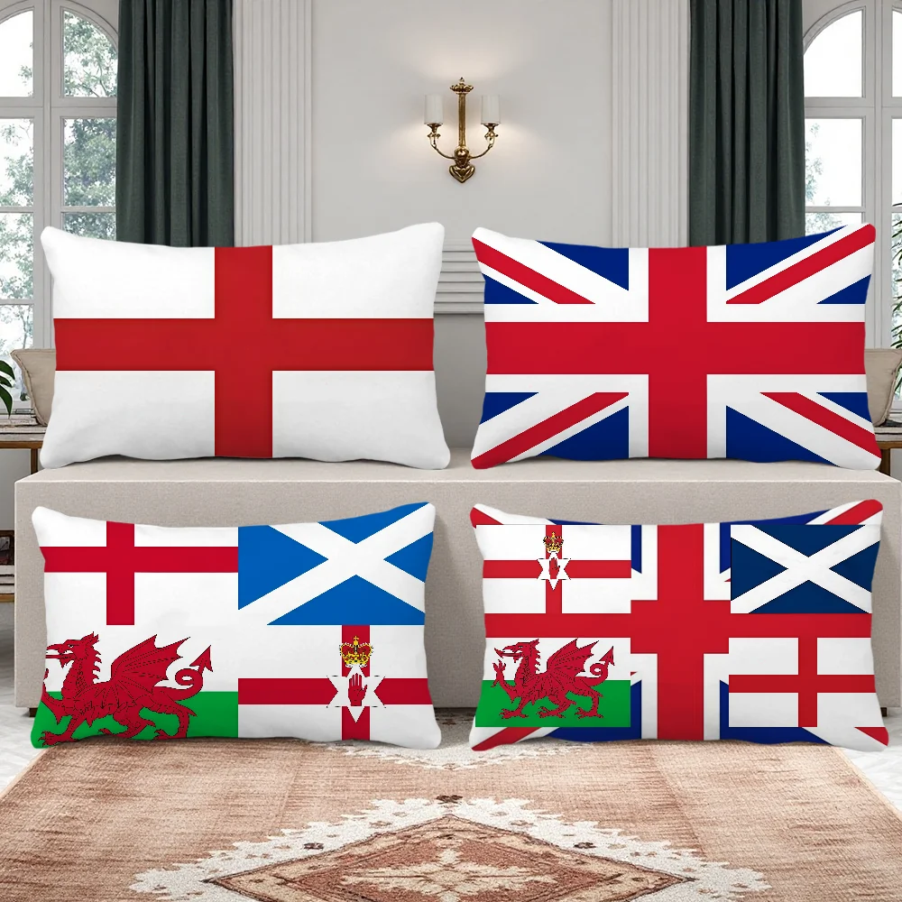 Red Cross UK England Flag cushion cover Rectangle Pillow Case Printing Bedside Sofa Room Home Decoration Pillowcase