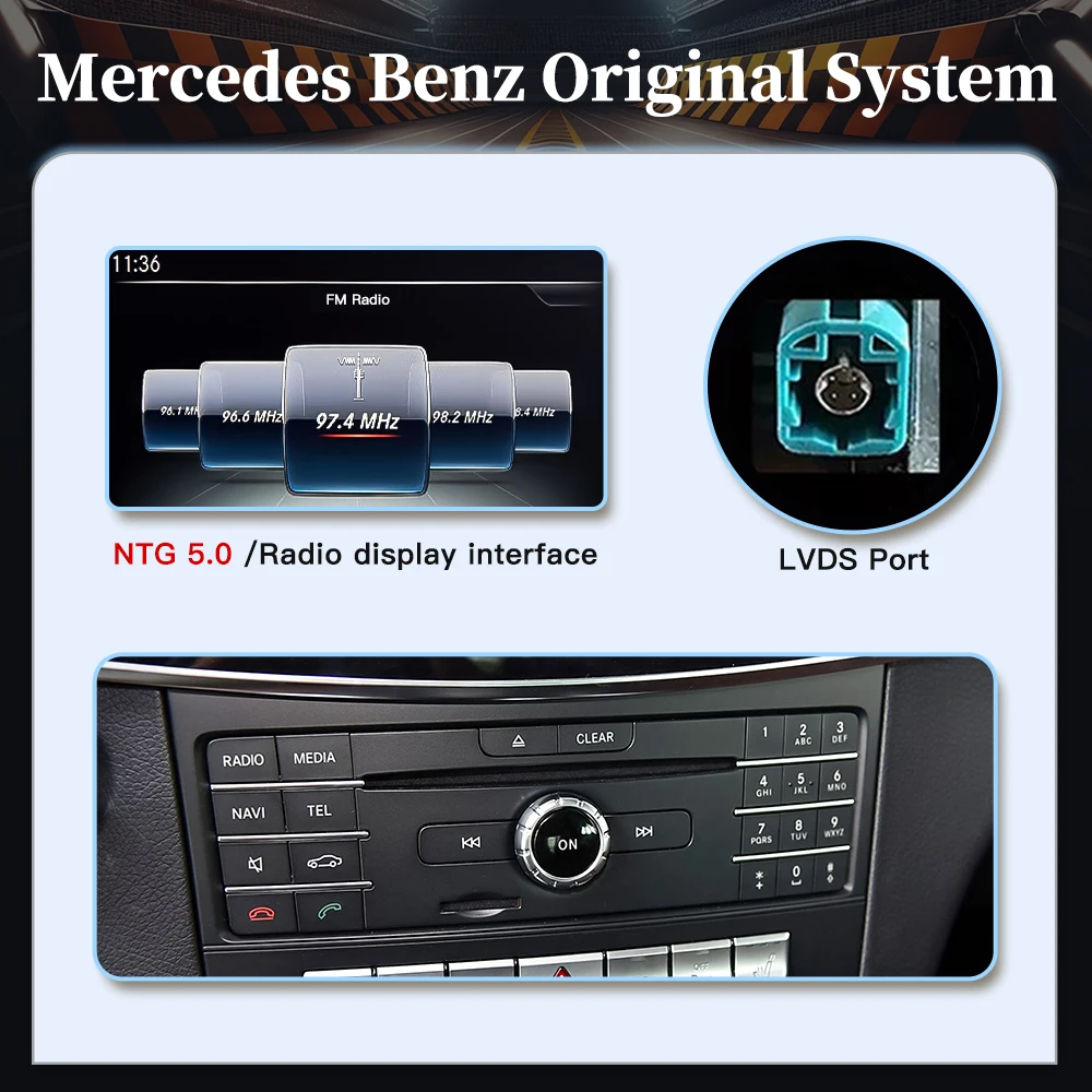 10.25 12.8Inch Linux Wireless CarPlay NTG5.0 Touch Screen Autoradio For Mercedes Benz GLC W205 X253 W447 Car Multimedia Player