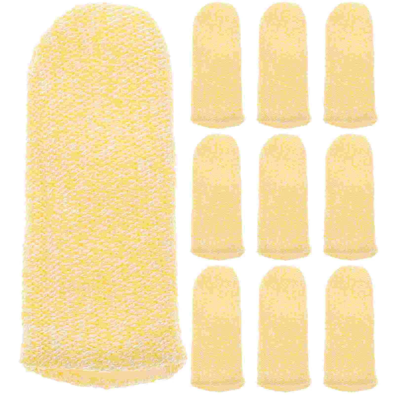 

10 Pcs Anti-cut Finger Cot Cots Protectors Resistant Covers Thumb Guards New Fiber Hppe for Cutting Food Sleeves