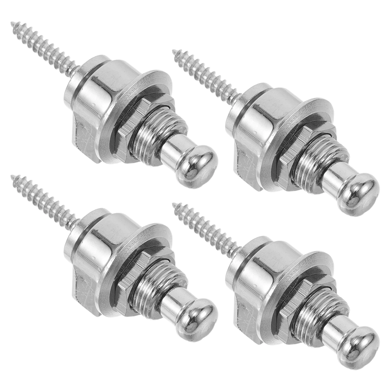 

4pcs Metal Guitar Strap Locks Buttons End Pins For Acoustic Electric Bass Ukulele Anti Slip Durable Hardware Guitar Accessories