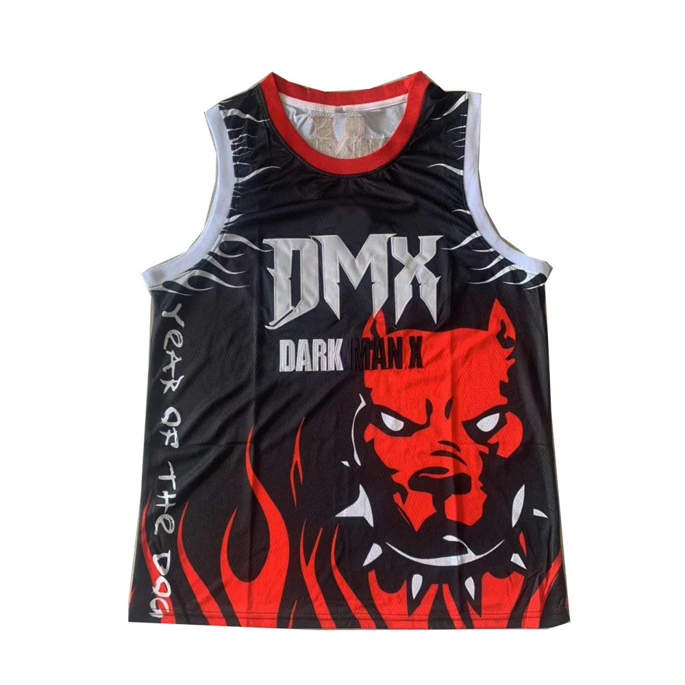 Bg Basketball Jerseys Dark Man X Dmx Jersey Sewing Embroidery Cheap Outdoor Sports High-quality Black Red 2023 New Summer