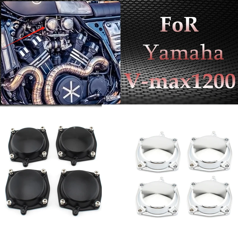 For YAMAHA VMAX V-MAX V MAX 1200 1988-2007 Motorcycle Accessories 4 PCS Carburetor Top Cap Slide Valve Diaphragm Covers