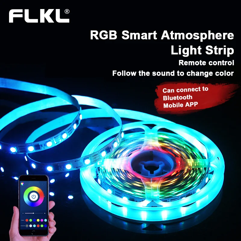 

Светодиодная лента WS2812B RGB IC с индивидуальной адресацией, управление с помощью мобильного приложения, светодиодная лампа, RGB, IP65, 5 В, 2 м, 5 м