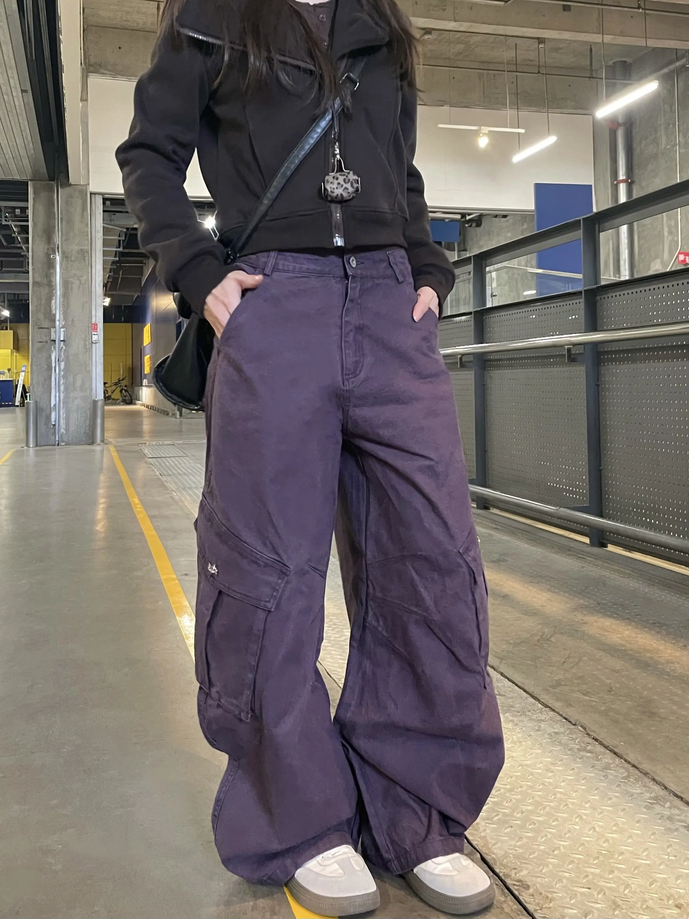 American Retro Heavyweight Deconstructed Multi-Pocket Workwear Knife Pants Loose Wide Leg Casual Versatile Scythe Long Trousers