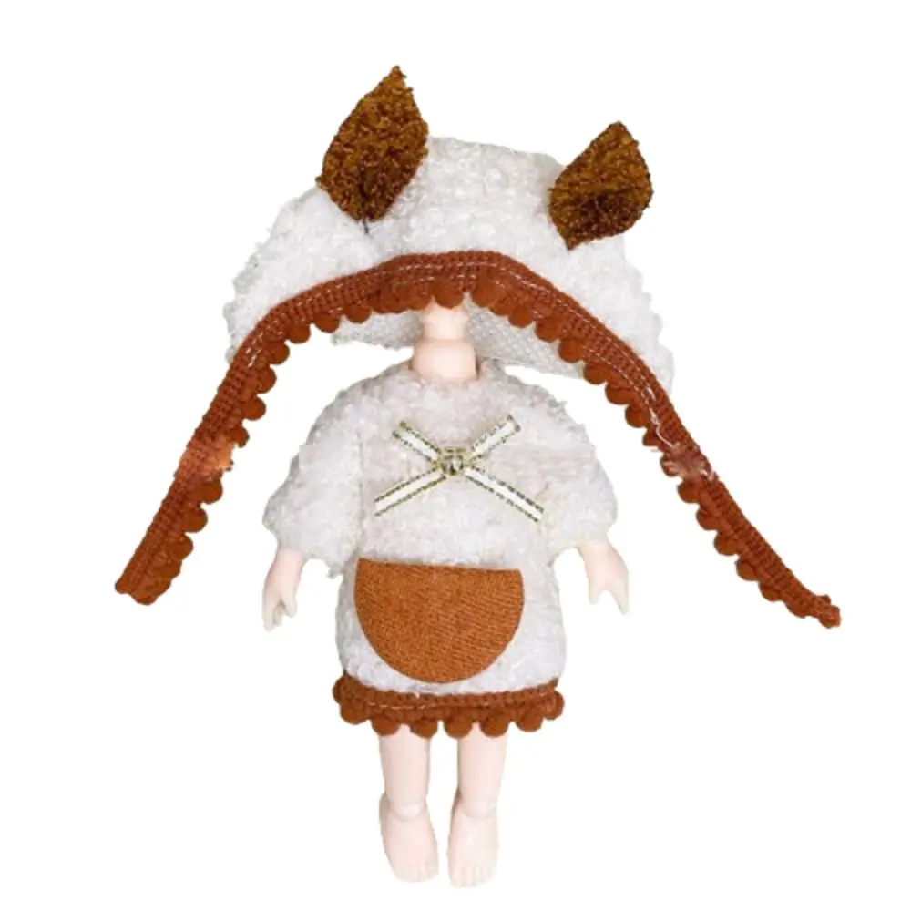 

Replacement Outfit 16cm Doll Clothes Suit Plush Patch Changing Doll Winter Dressup Skirt DIY Clothing Sweet Skirt