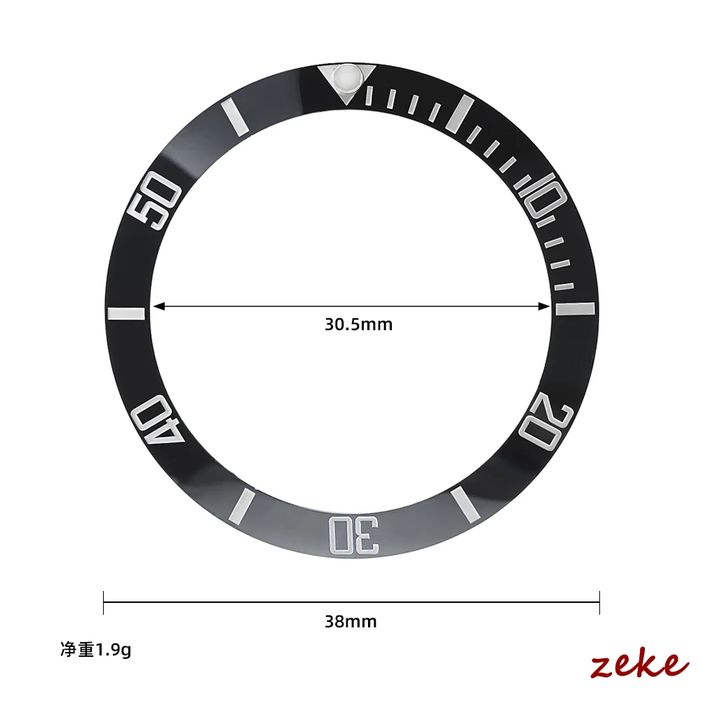 38 مللي متر سبائك السيراميك ساعة الحافة إدراج حلقة المنحدر للمياه شبح ساعة حافظة NH35 NH36 ل GMT الغوص الرجال ساعة جزء الملحقات