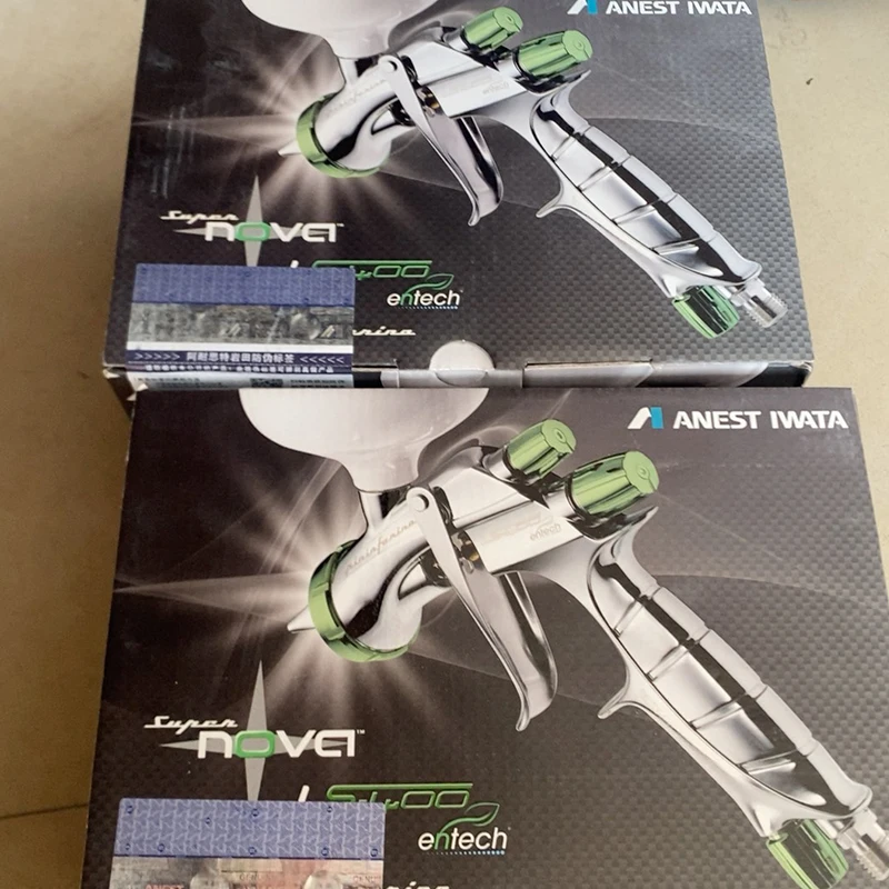 Anest Iwata Supernova LS-400 Green Devil HVLP Spray Gun 1.3 1.4mm Gravity Feed Air Paint Tool for Car Auto Furniture Woodwork