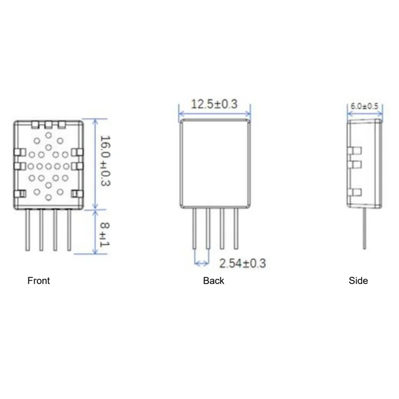 50 個 ZS03 産業環境デジタル監視温度と湿度センサーモジュール SIP4 パッケージ土壌水分センサー