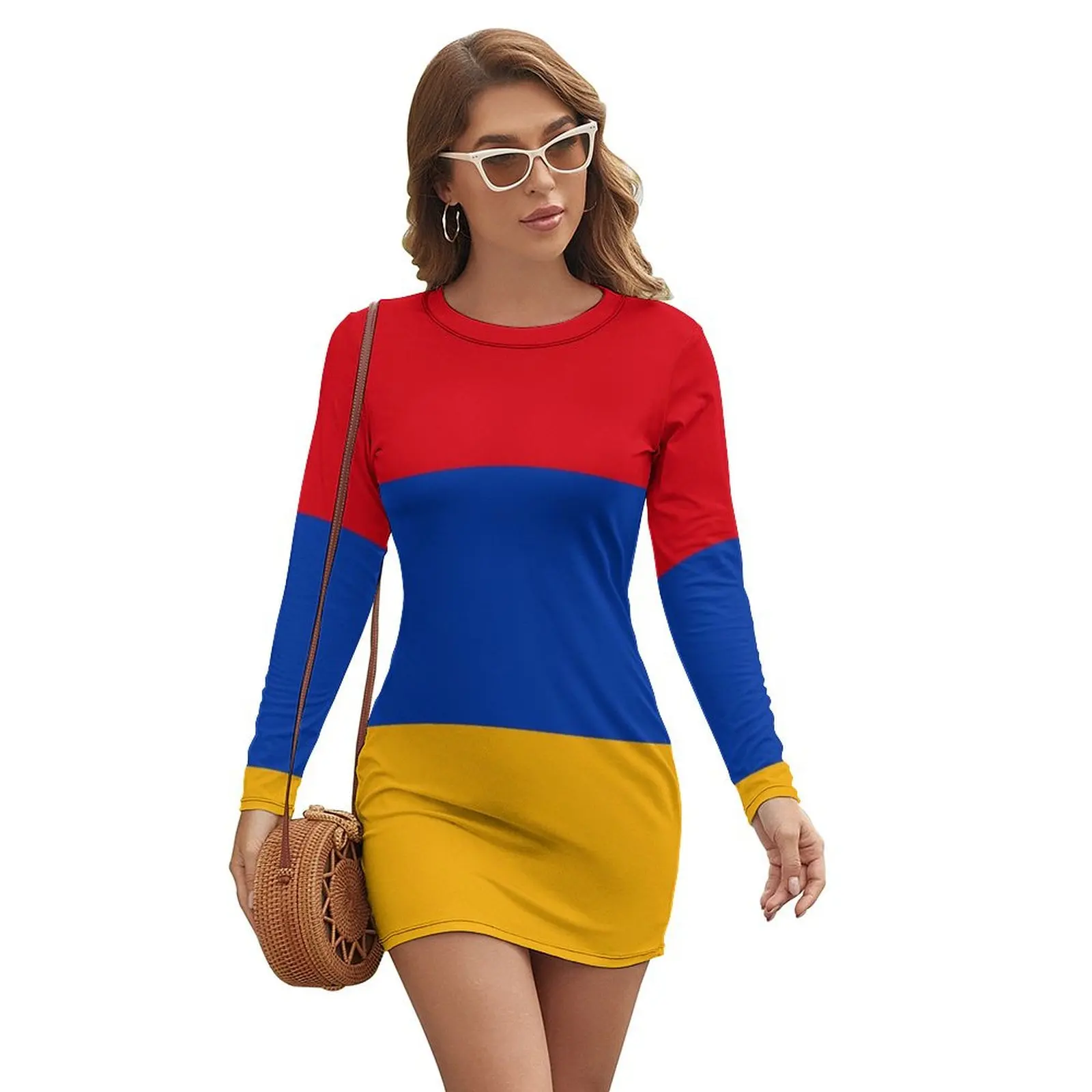 

The flag of Armenia Long-sleeved Dress women evening dress party dresses woman womens clothing Cocktail of dresses