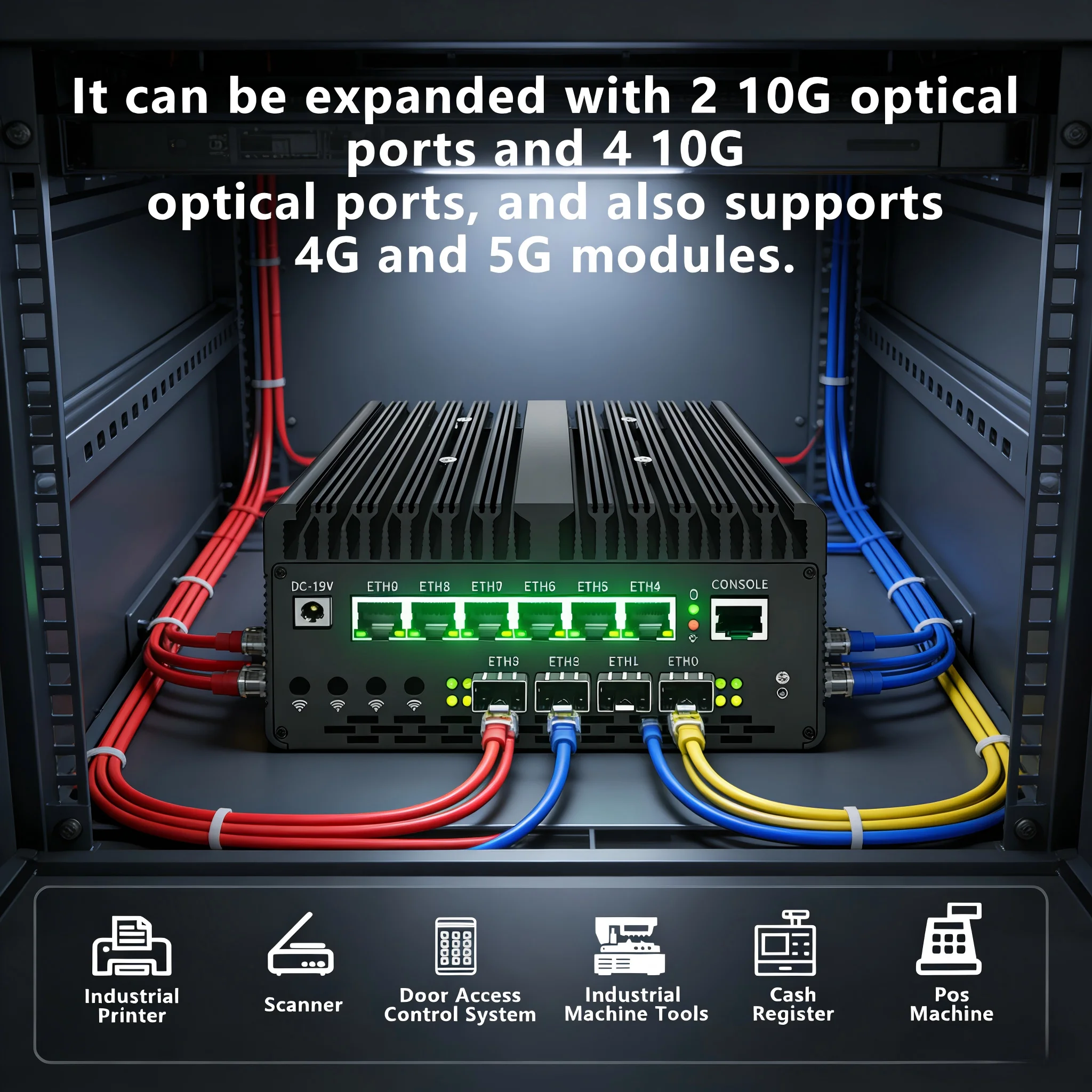 Firewall Mini Computer 6*2.5G LAN Ultra 7 165H Ultra 9 185H 4x/2x10G SFP Home Office Network Virtualization OpenWrt PfSense Edge
