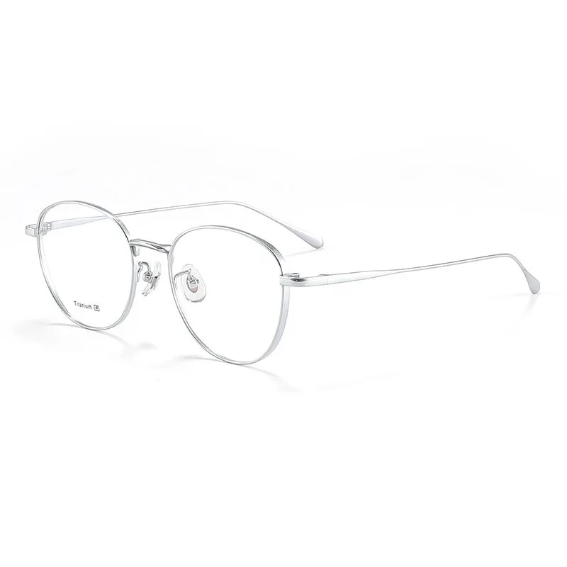 Lunettes rondes ovales en titane pur pour femmes, myopie, contrevenants, lentilles de recette, filtre anti-reflet, lumière bleue, Oculos, nouveau